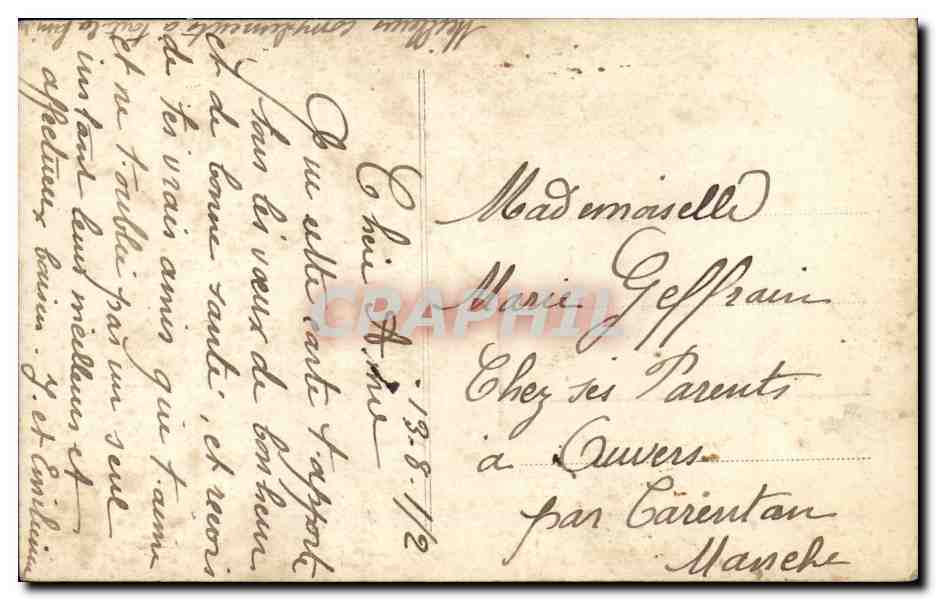 Sainte-Marie — Retrato de joven mujer — CPAPHIL n°408 — Reverso