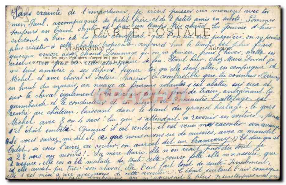 CPA Fantaisie Femme  — Verso