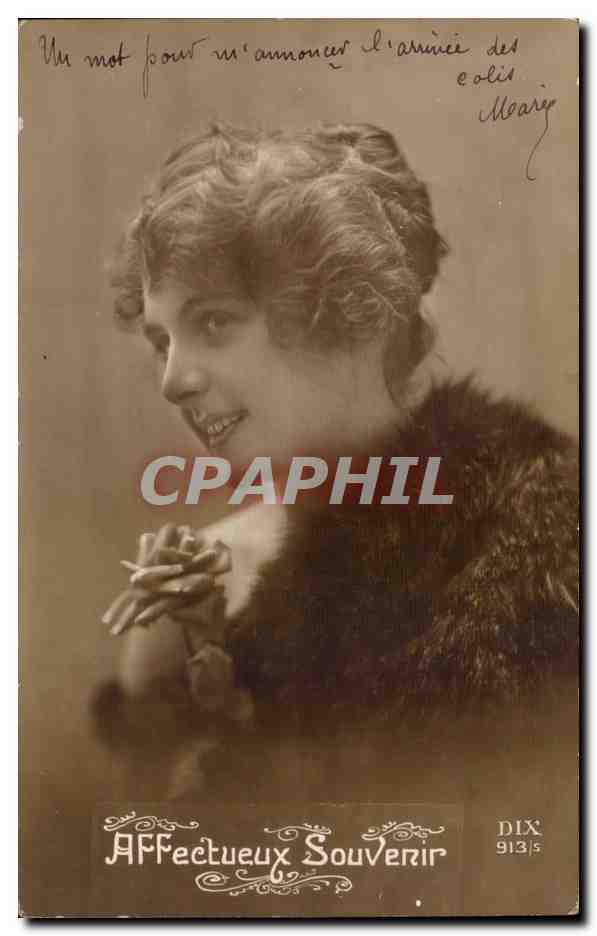 Jeune femme en fourrure — Affection Souvenir — DIX 913/5
