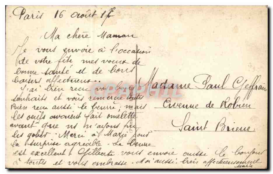 Jeune femme en fourrure — Affection Souvenir — DIX 913/5 — Reverso