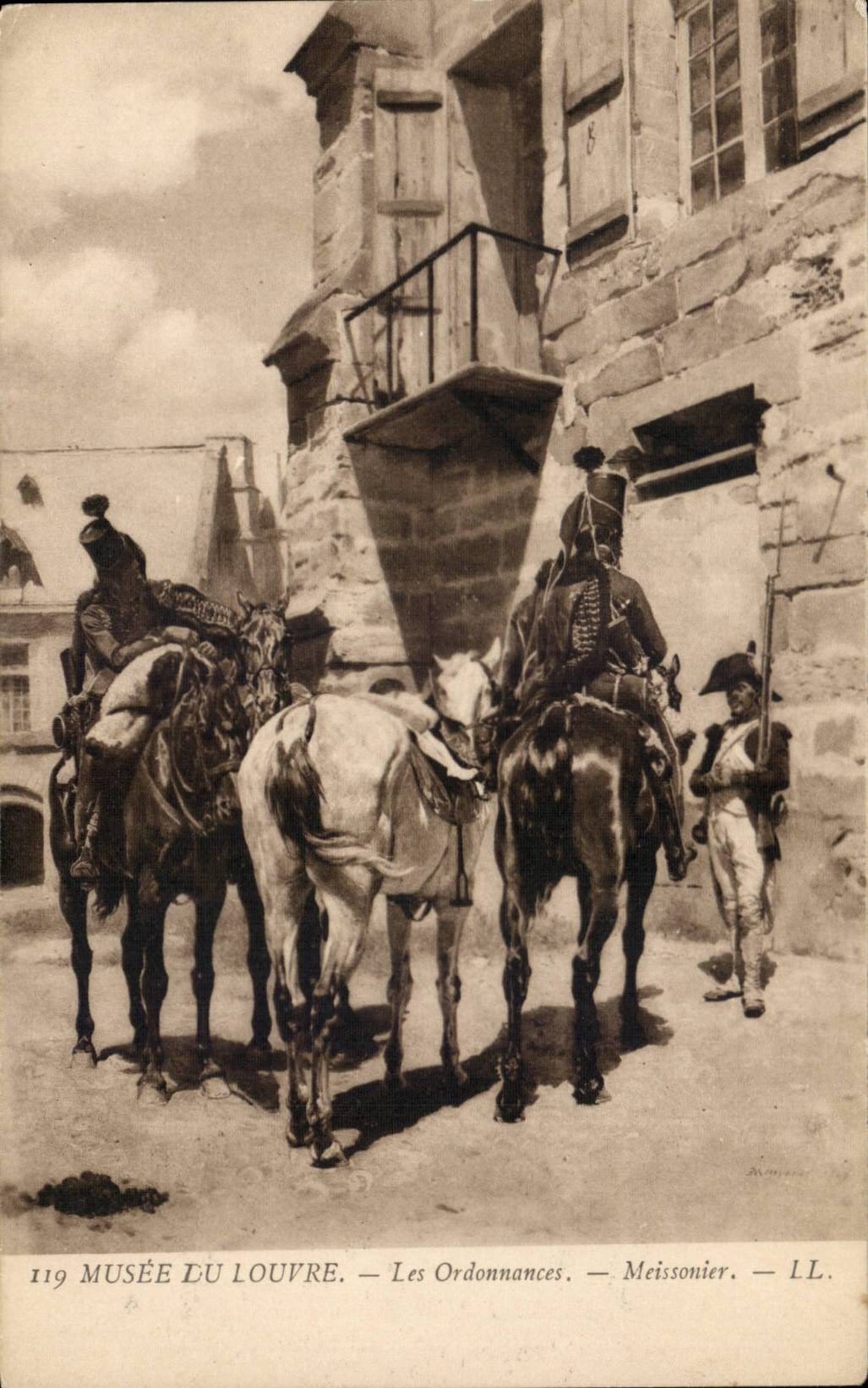 CPA Musee du Louvre Les ordonnances Meissonier Militaria Uniforme