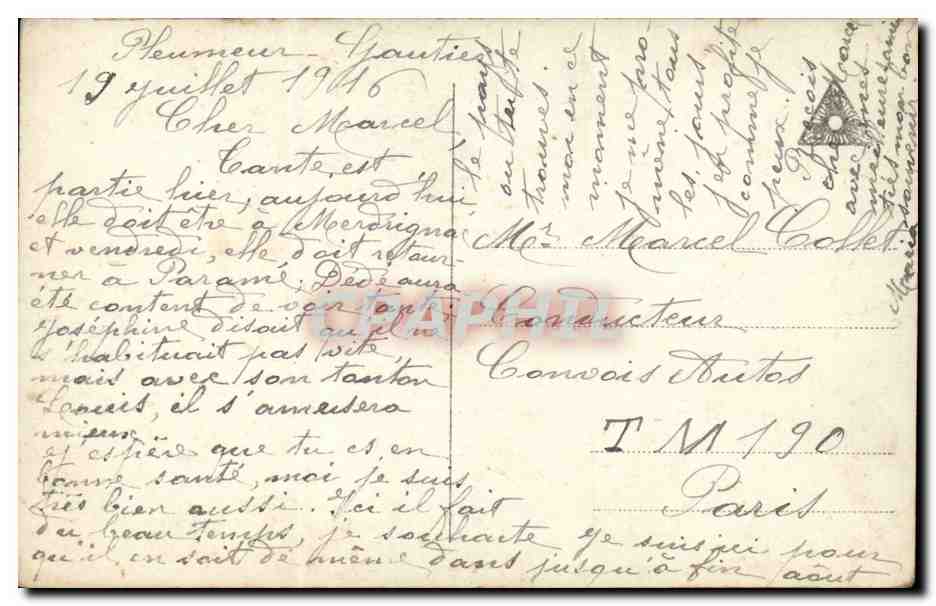 CPA Fantaisie Femme — Verso