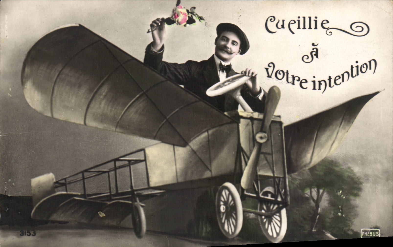 Airplane Pilot — Humorous Postcard — Phébus n°3153