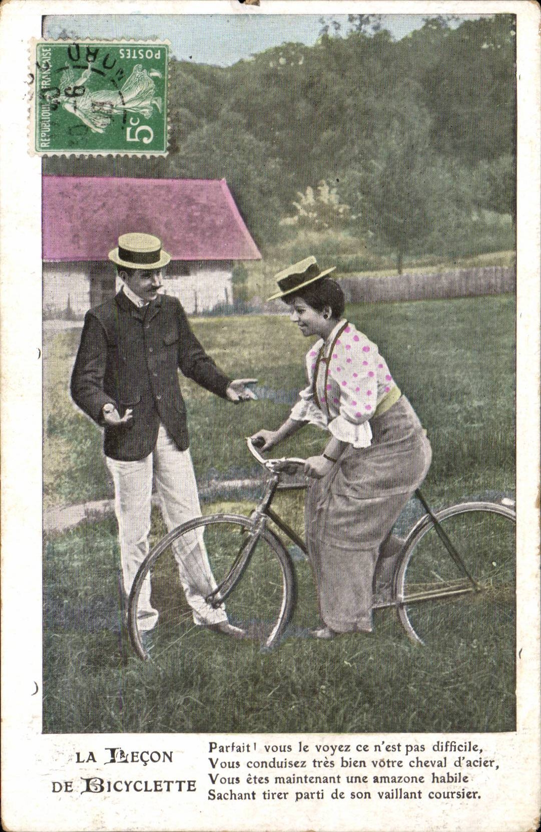 La Leçon de Bicyclette — Éditeur non visible, n° de série non lisible