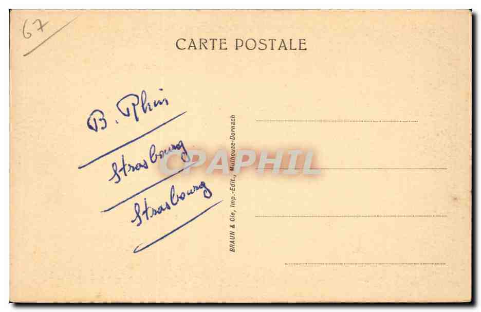 Strasbourg CPA Portail de la cathedrale — Verso