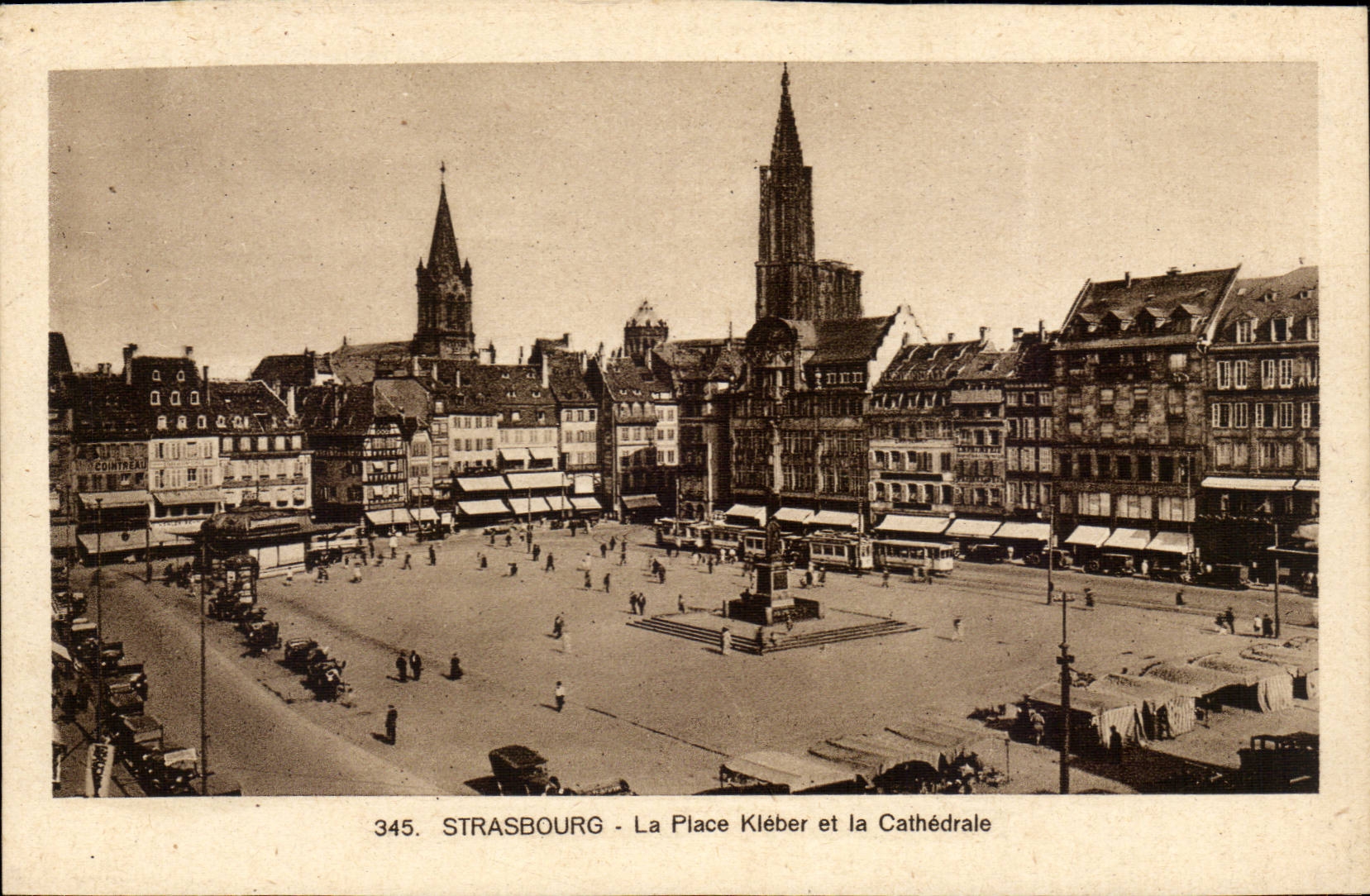 Strasbourg CPA Place Kleber et la cathedrale
