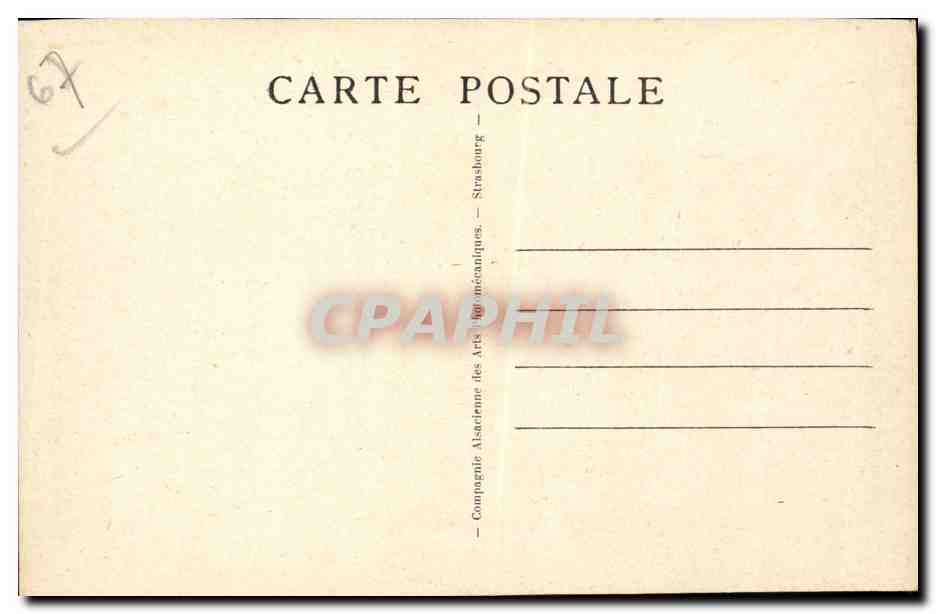 Strasbourg CPA L'orangerie Le lac — Rückseite