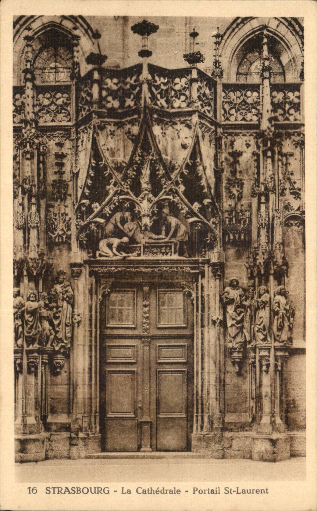 Strasbourg CPA Cathedrale Portail St laurent