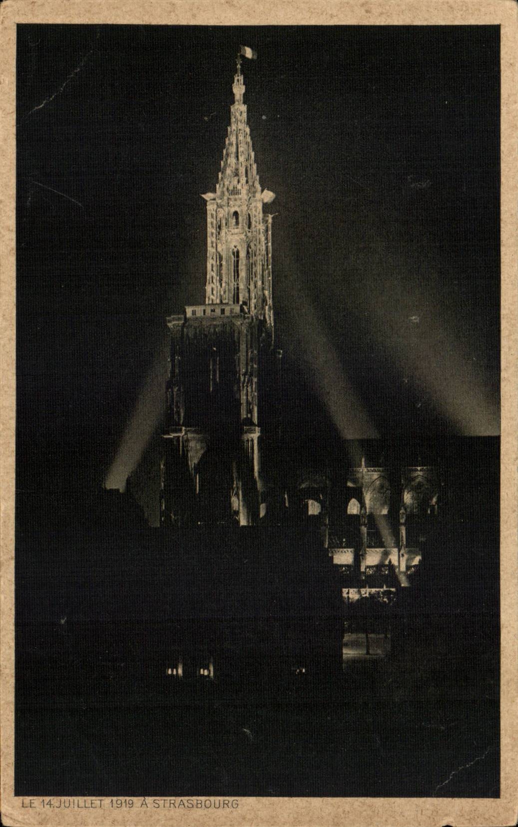 Strasbourg CPA Cathedrale le 14 juillet 1919