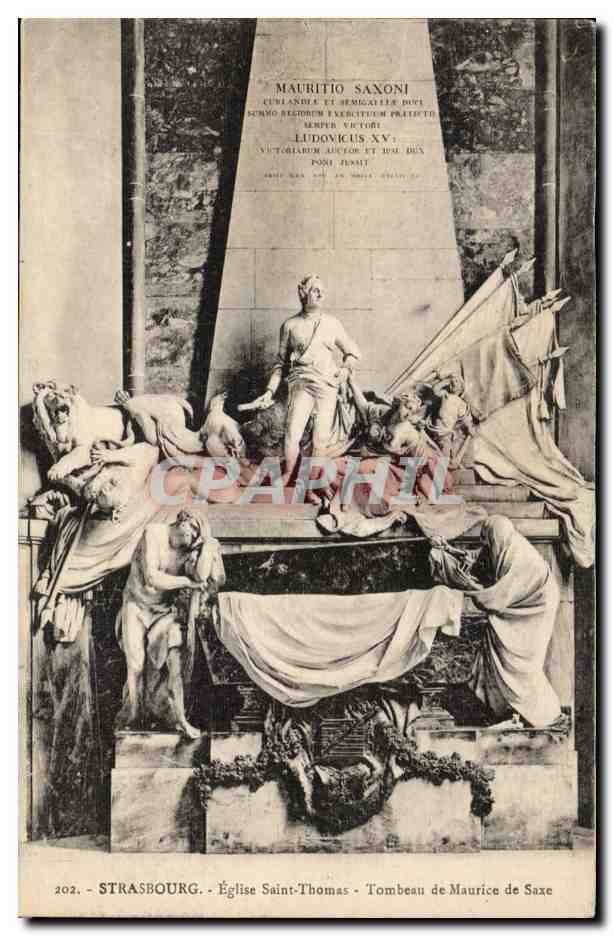 Strasbourg CPA Eglise St Thomas Tombeau de Maurice de Saxe