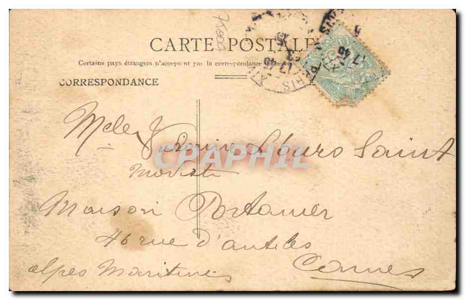 Paris CPA L'opera — Verso