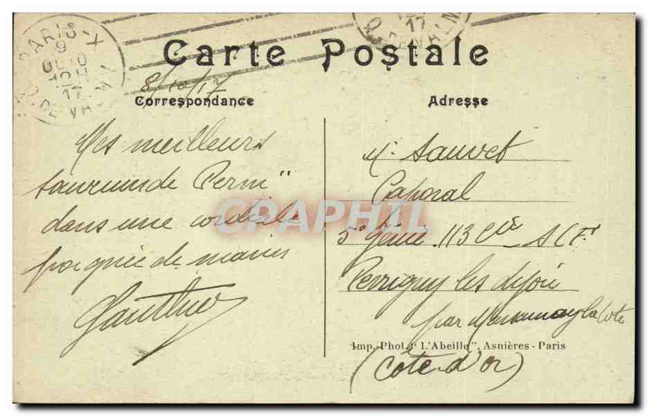 Paris CPA La Conciergerie et le pont au change — Verso