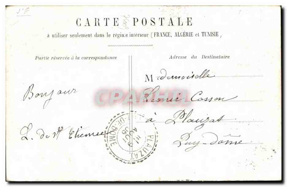 Paris CPA L'opera  — Rückseite