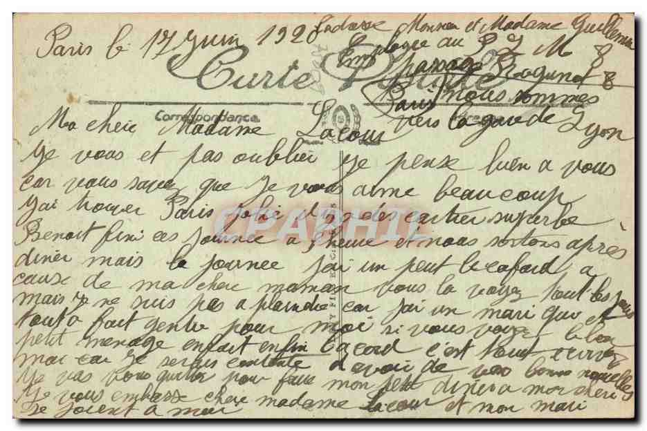 Paris CPA L'opera  — Rückseite