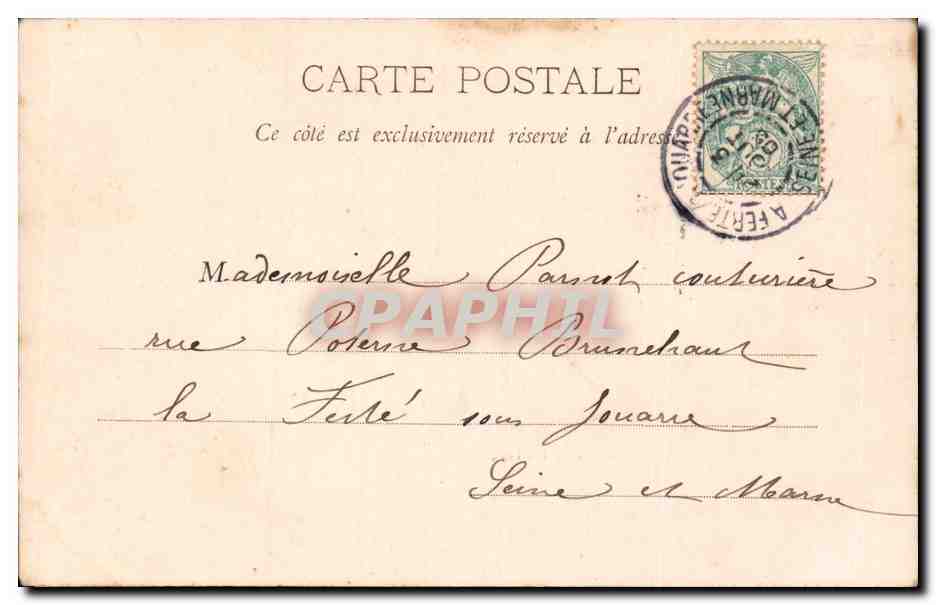 Paris CPA L'opera — Verso