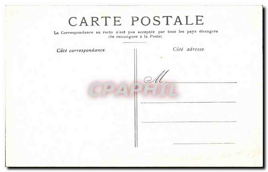 Paris CPA Petit palais — Rückseite