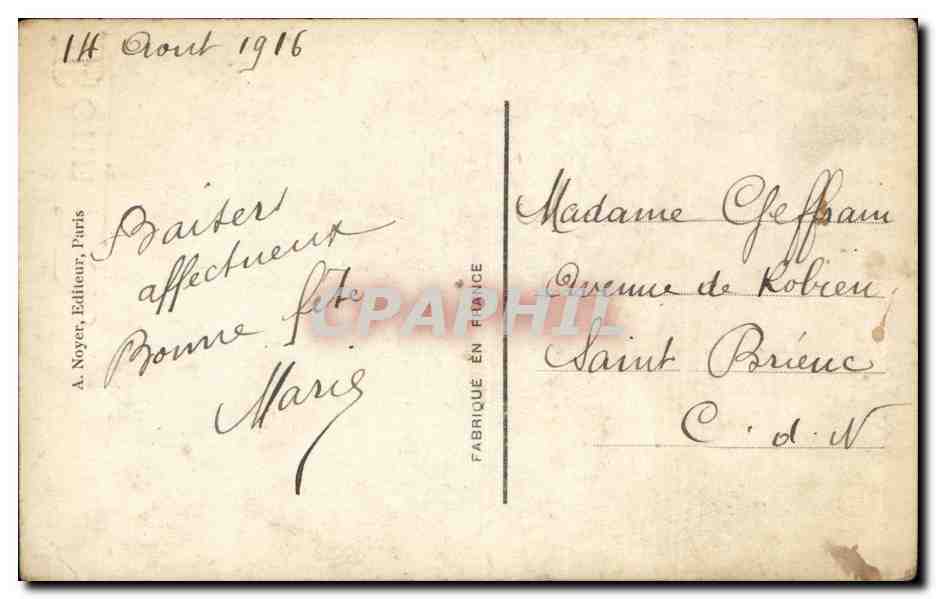 CPA Fantaisie Enfant Bonne fete — Rückseite