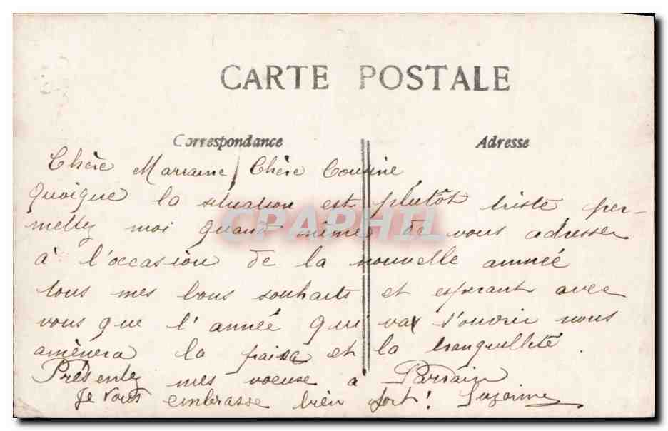 Junge Frau mit Rosenstrauß — Verlag: Chanson Année, n° 723 — Rückseite