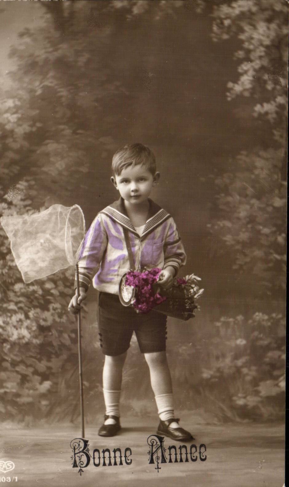 CPA Fantaisie Enfant Garcon Epuisette
