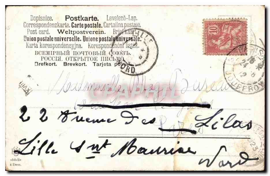 CPA Fantaisie Paysage — Rückseite