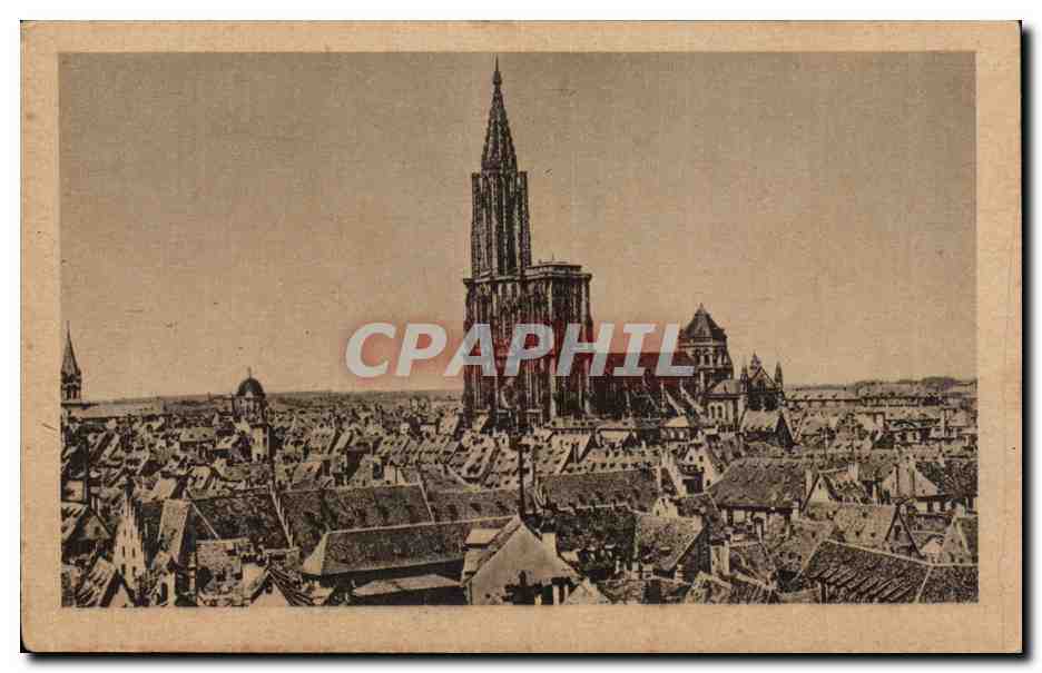 Strasbourg CPA Vue panoramique prise de l'hopital