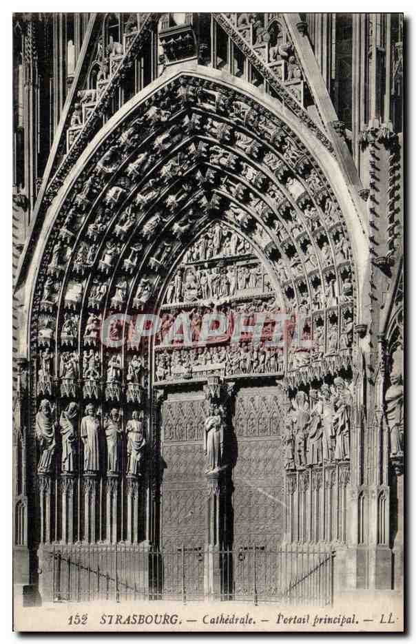 Strasbourg CPA Cathedrale Portail principal