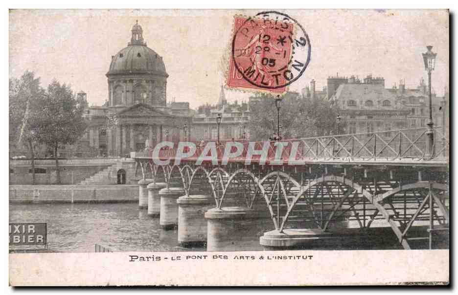 Paris CPA Le pont des Arts a l'Institut