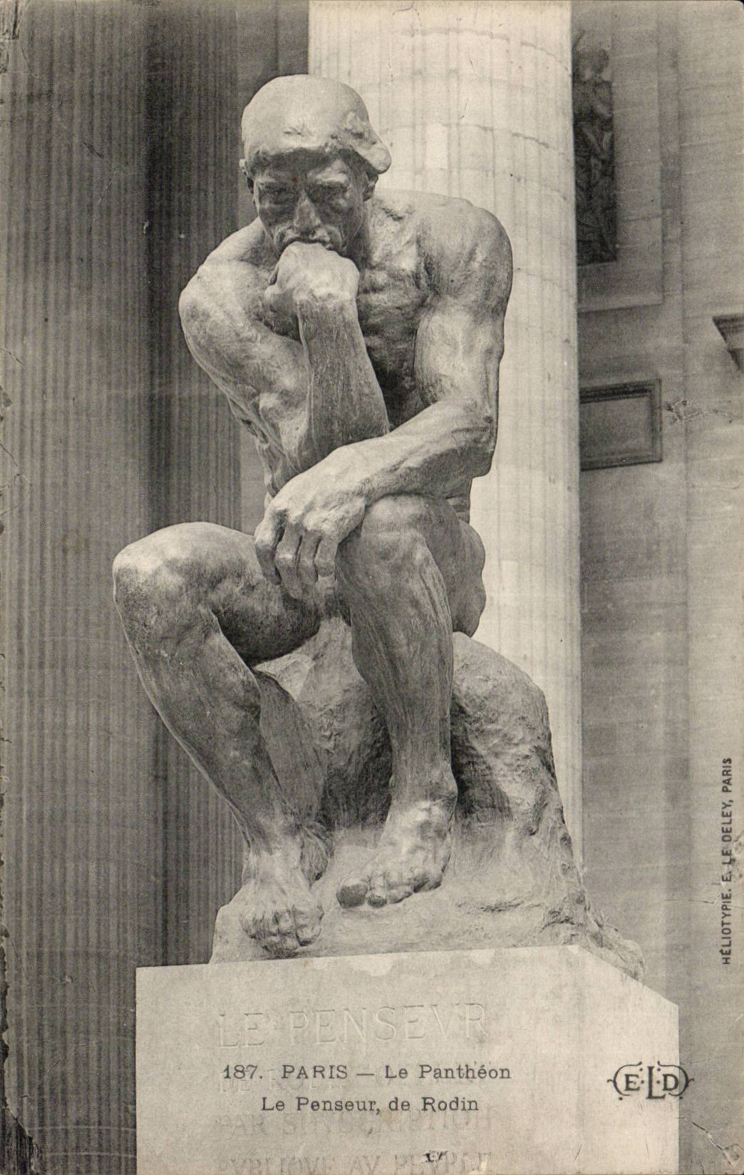 Paris CPA Le Pantheon Le penseur de Rodin