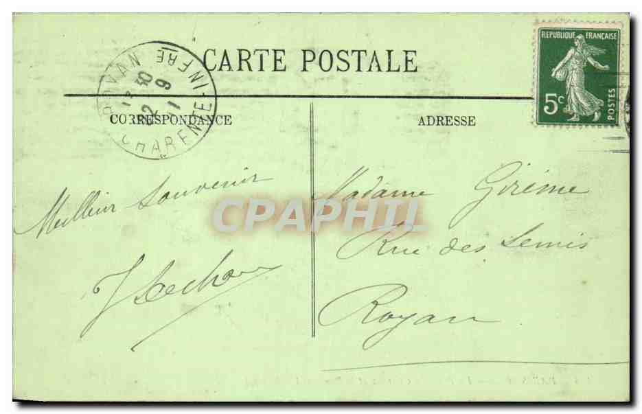Paris CPA place du Chatelet et le boulevard SEbastopol — Rückseite