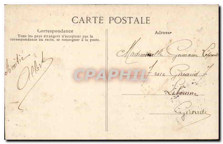 Paris CPA Avenues Malakoff Eylau et Kleber Vue prise du Trocadero — Verso