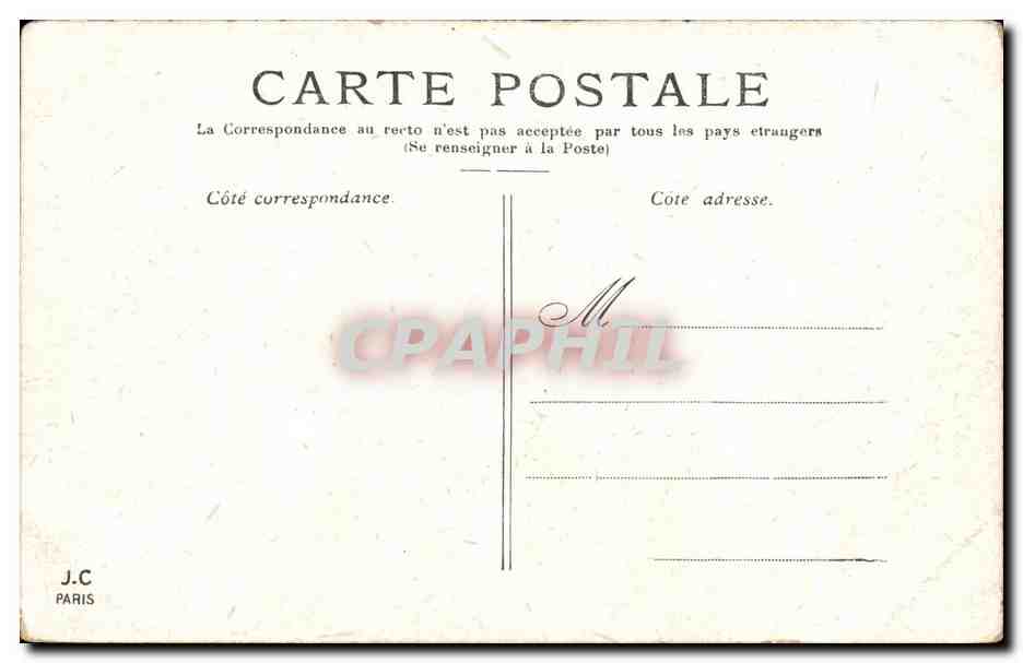 Paris CPA Boulevard des Italiens — Verso