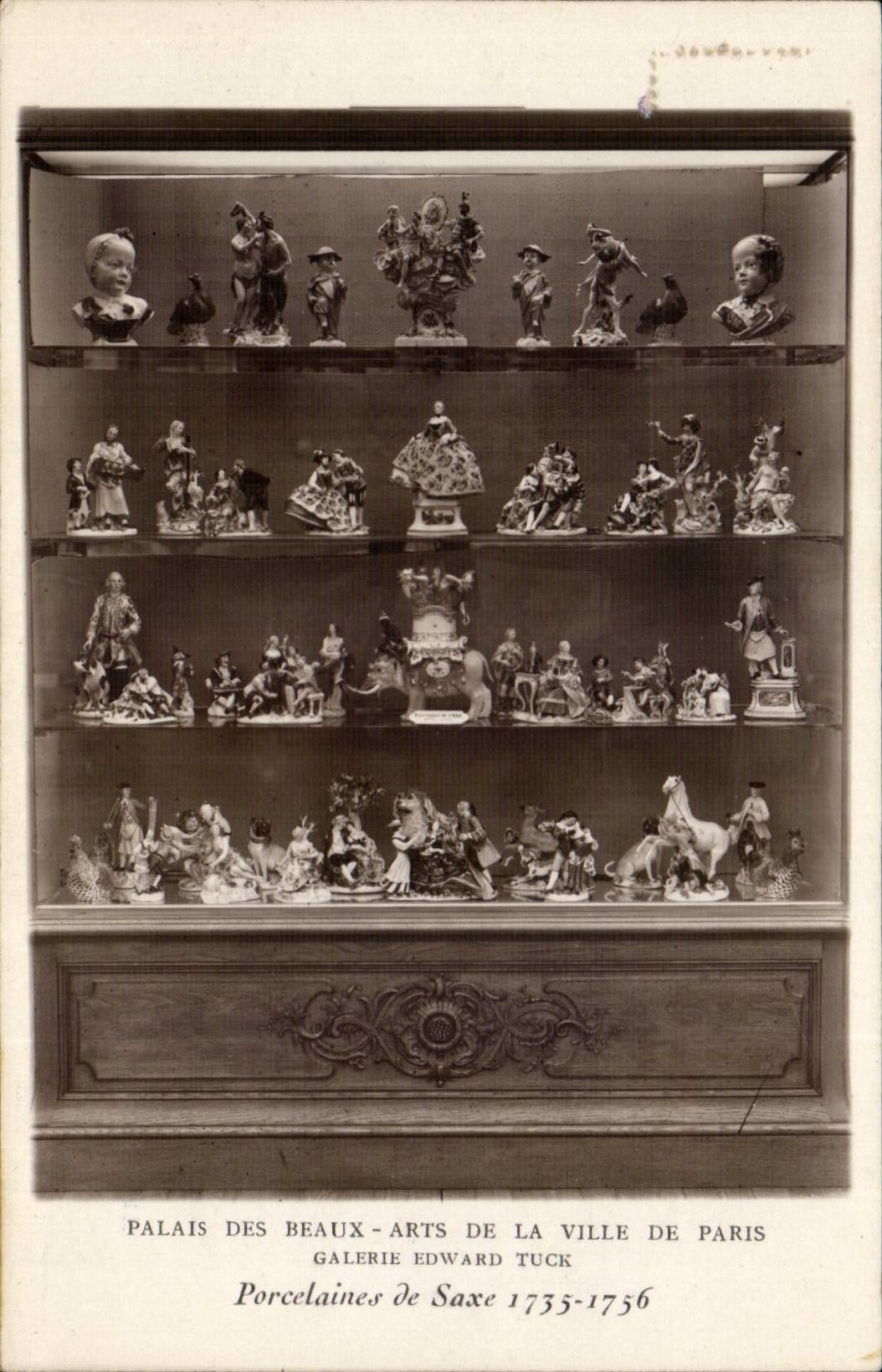 Paris CPA Palais des Beaux Arts Galerie Edward Tuck Porcelaines de SAxe 1735 1756 Elephant