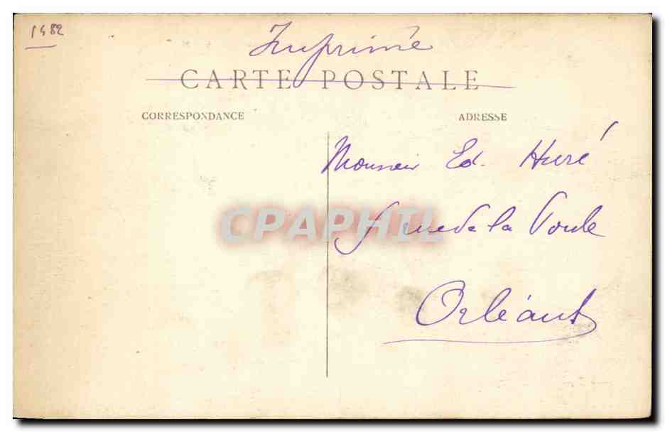 Paris CPA Gare St Lazare Cour de Rome — Verso