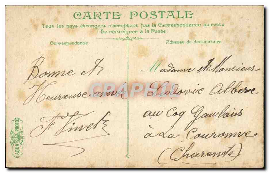 Paris CPA Carrefour St Augustin Statue de Jeanne d'arc par Dubois — Verso