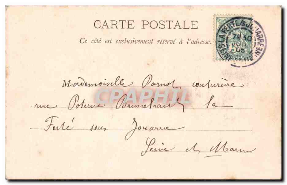 Paris CPA Eglise de la Madeleine — Rückseite