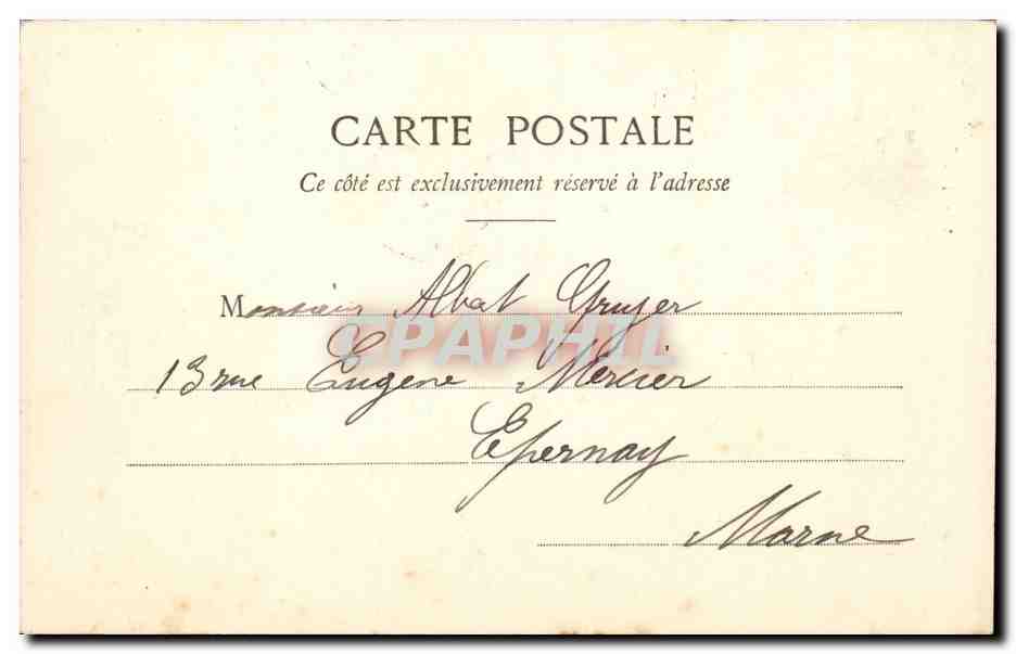 Paris CPA Eglise de la Madeleine — Verso
