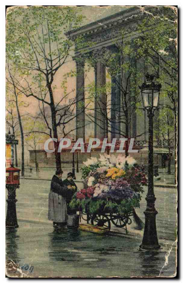 Marchande de Fleurs - Place de la Madeleine — Paris — Éditions d'Art Yvon