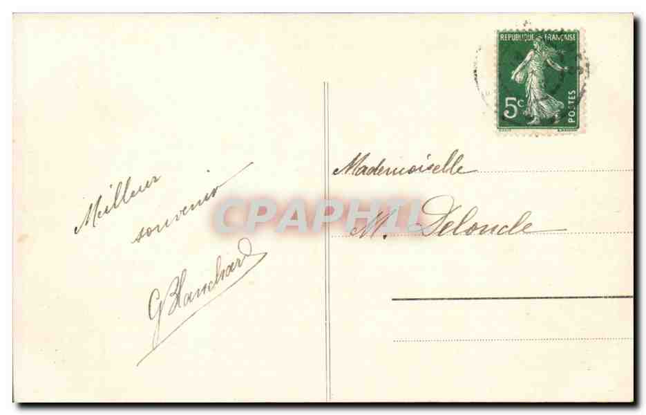 Femme tenant un poisson et un bouquet — 1er Avril — éditeur X, n° 531 — Rückseite