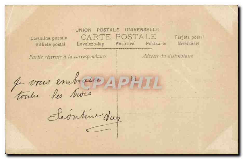 CPA Fantaisie Enfant Mouton Paques Easter — Verso