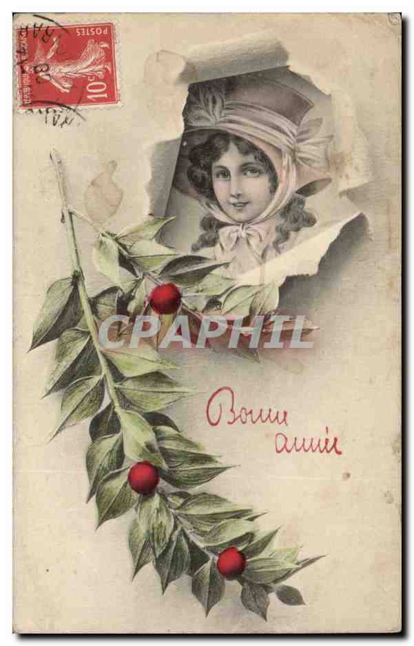CPA Fantaisie Femme Bonne annee