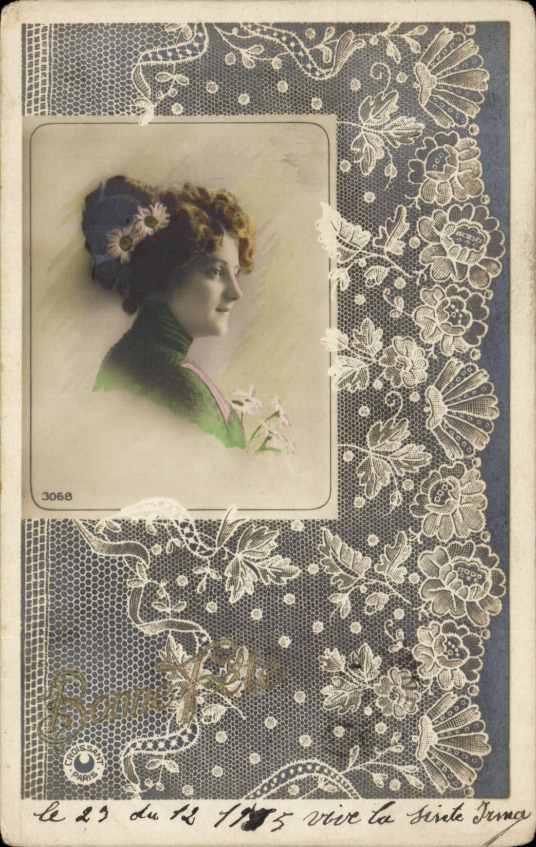 Junge Frau — Brustporträt — Verlag Ch. Fontaine, Nr. 3068
