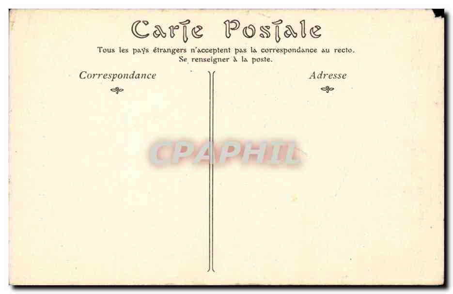 CPA Fantaisie Musee conde Chantilly Ecole francaise Nicolas Poussin L'annonciation — Verso