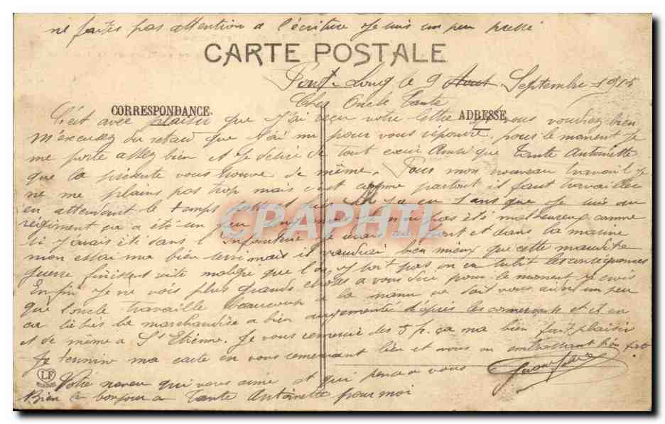 Pau - Le Château d'Henri IV, vue prise de la Place de la Monnaie — Les Basses-Pyrénées, n°39, Phototype Calloche Frères, Toulouse — Rückseite