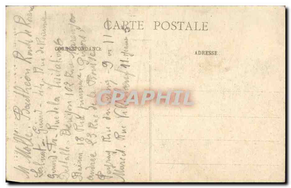 CPA Paris Funiculaire de Montmartre Sacre Coeur — Rückseite