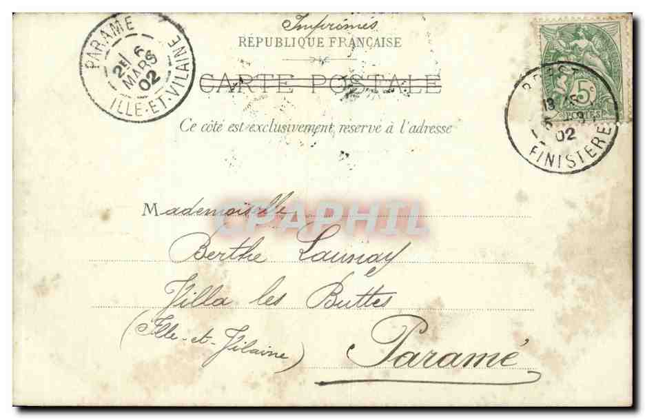 Paris CPA Fontaine de Medici ( jardin du luxembourg )  — Verso
