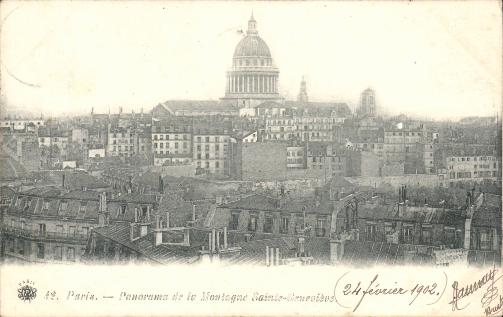 Paris CPA Panorama de la Montagne Sainte Genevieve