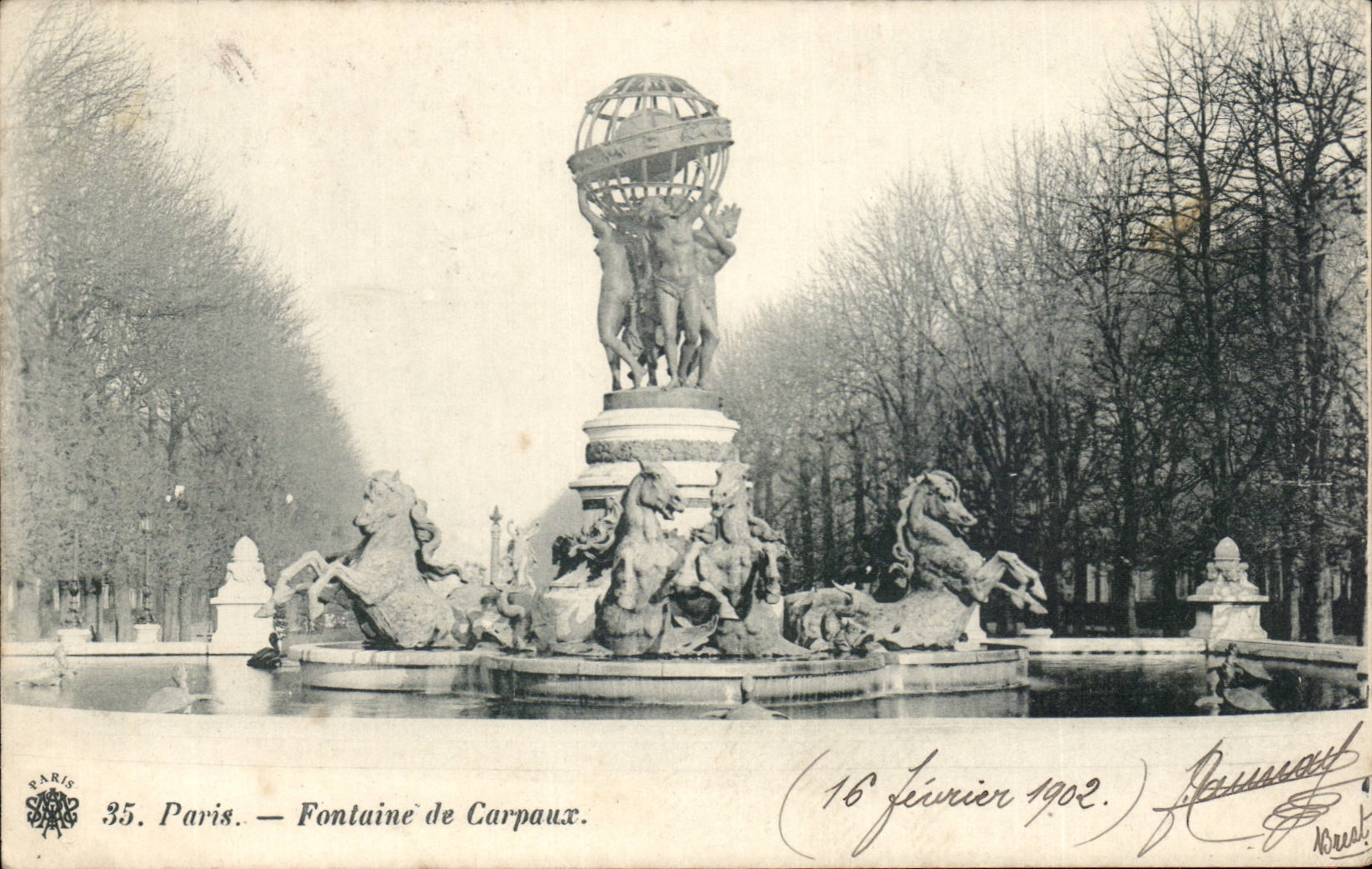 Paris CPA Fontaine de Carpeaux