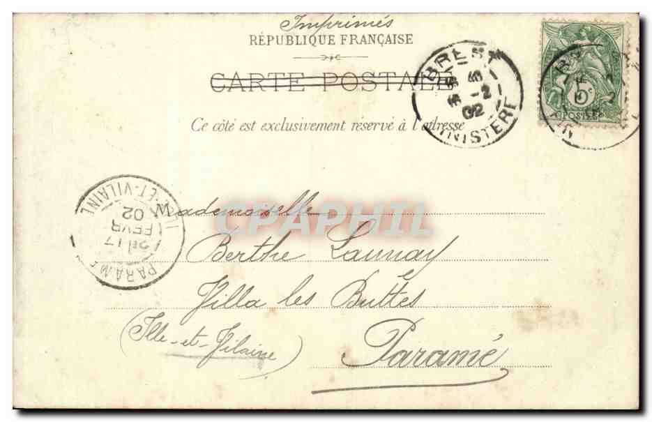 Paris CPA Fontaine de Carpeaux — Rückseite