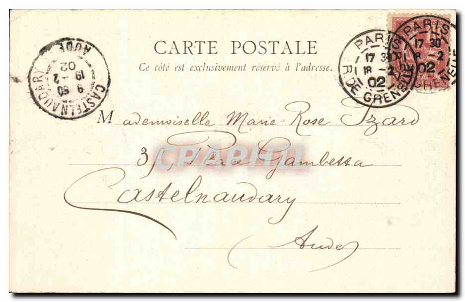 Paris CPA Grand palais des Beaux Arts — Verso