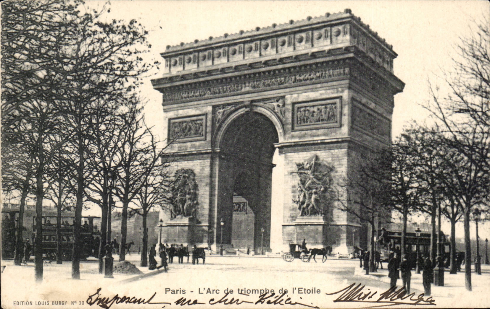 Paris CPA Arc de triomphe de l'etoile